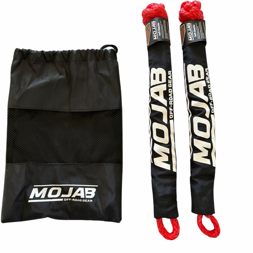 Soft Shackle 3/8'' x 22” with sleeve and bag (Set of 2 Shackles) (Lifetime Warranty) MOJAB OFFROAD