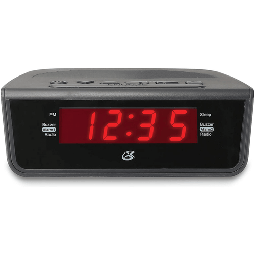 GPX C224B Digital LED Dual Alarm Clock Radio, Black EasyOptionXY LLC
