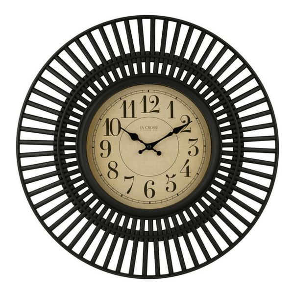La Crosse Clock 20-inch Covington Contemporary Black Quartz Analog Wall Clock, 404-3051 EasyOptionXY LLC
