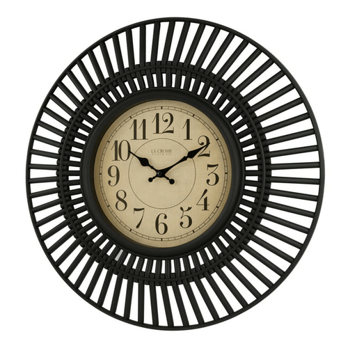 La Crosse Clock 20-inch Covington Contemporary Black Quartz Analog Wall Clock, 404-3051 EasyOptionXY LLC