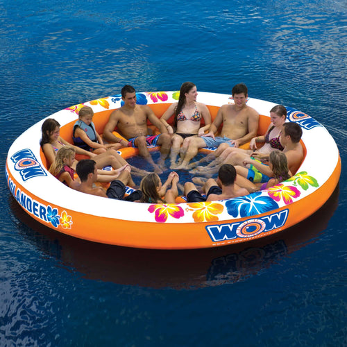 WOW Sports Floating 12 Person Water Lounge & Island - Stadium Islander (14-2090) Jupiter Gear