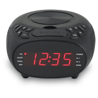 GPX CD AM/FM Clock Radio with 1.2" Display and Dual Alarm, CC318B EasyOptionXY LLC