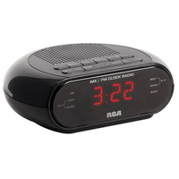 RCA RC205 Dual Alarm Clock Radio with Red LED & Dual Wake EasyOptionXY LLC