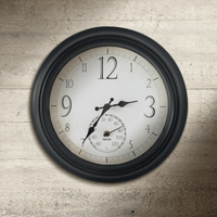 Taylor 14" Decorative Clock with Thermometer EasyOptionXY LLC