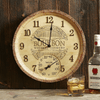 Taylor 14-inch Bourbon Barrel Clock with Thermometer EasyOptionXY LLC