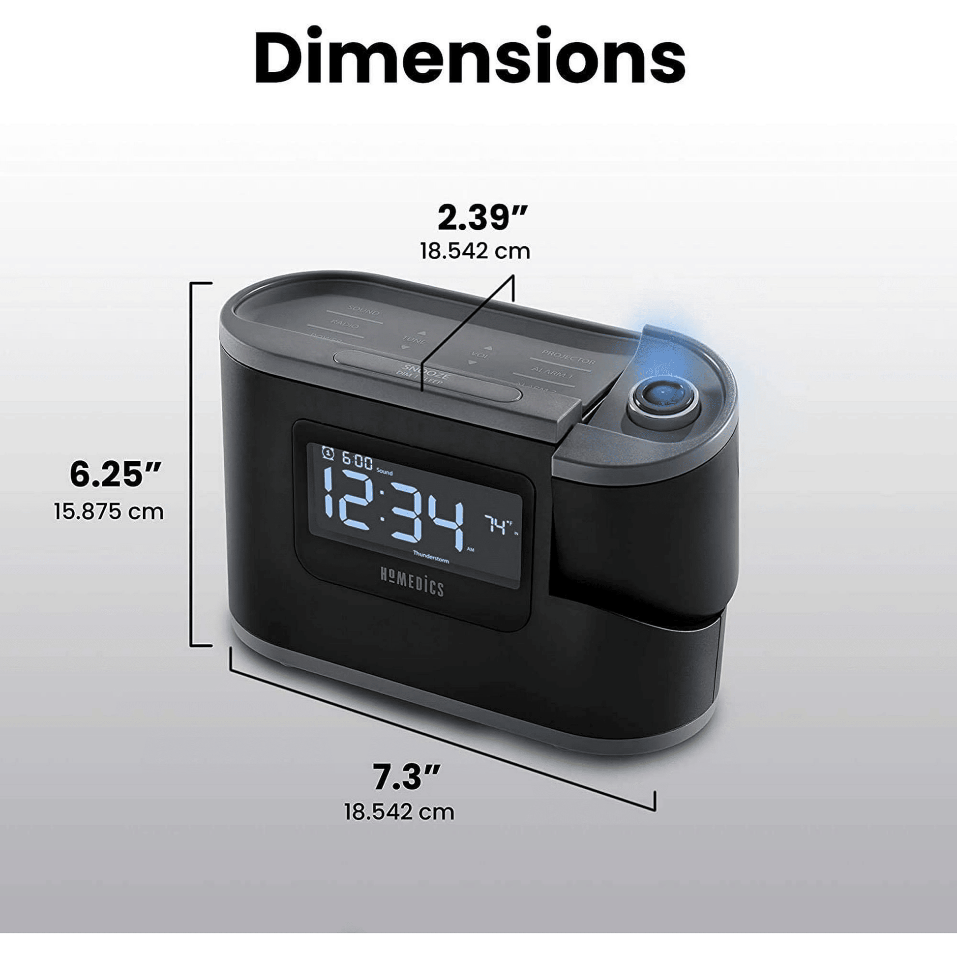 HoMedics Sound Machines LCD Alarm Clock, with Relaxation and nature Sounds, Black HDS-5080 EasyOptionXY LLC