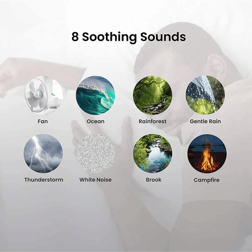 HoMedics Sound Machines LCD Alarm Clock, with Relaxation and nature Sounds, Black HDS-5080 EasyOptionXY LLC