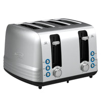 Brentwood Select TS-447S 1,500-Watt Extra-Wide Stainless Steel 4-Slice Toaster EasyOptionXY LLC