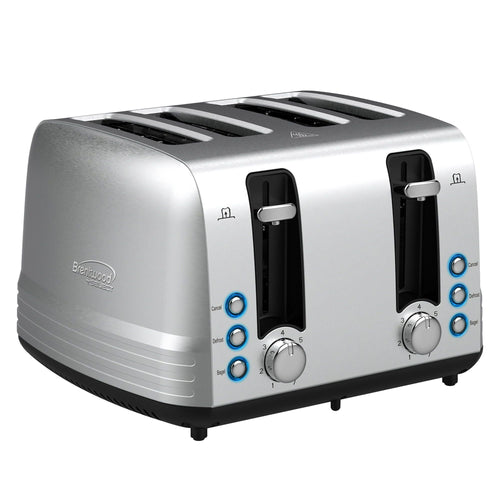 Brentwood Select TS-447S 1,500-Watt Extra-Wide Stainless Steel 4-Slice Toaster EasyOptionXY LLC