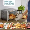 Elite Gourmet ETO2530M New Double French Door Toaster Oven fits 12" Pizza, Stainless Steel EasyOptionXY LLC