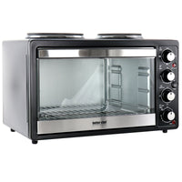 Better Chef Chef Central XL Toaster Oven and Broiler with Dual Solid Element Burners in Black EasyOptionXY LLC