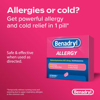 Benadryl Ultratabs Antihistamine Cold & Allergy Relief Tablets; 24 Count EasyOptionXY LLC