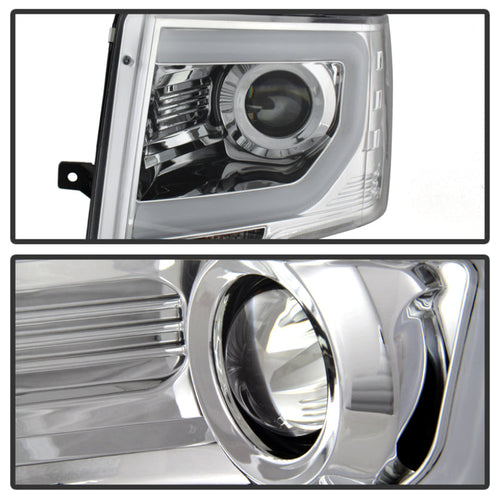 Spyder Ford F150 13-14 Projector Factory Xenon Model- Light Bar DRL Chrm PRO-YD-FF15013-LBDRL-HID-C OffRoadUSA.com