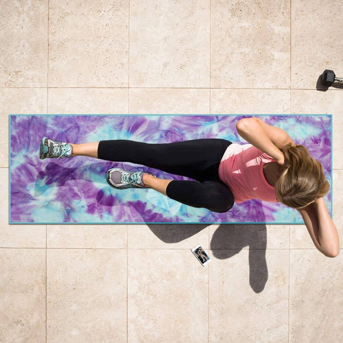 JupiterGear Tie Dye Yoga Mat Towel with Slip-Resistant Grip Dots Jupiter Gear