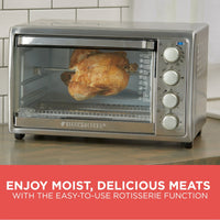 BLACK+DECKER Rotisserie Convection Countertop Toaster Oven, Stainless Steel, TO4314SSD EasyOptionXY LLC