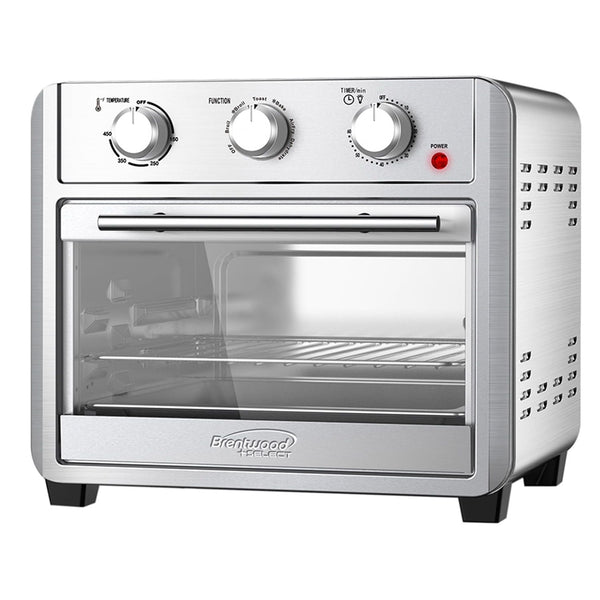 Brentwood Select 24-Qt. 1,700-Watt Stainless Steel Convection Air Fryer Toaster Oven EasyOptionXY LLC