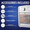 Brentwood Select 24-Qt. 1,700-Watt Stainless Steel Convection Air Fryer Toaster Oven EasyOptionXY LLC
