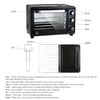 Dubbin Small Toaster Oven Countertop, Black EasyOptionXY LLC