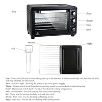 Dubbin Small Toaster Oven Countertop, Black EasyOptionXY LLC
