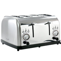 MegaChef 4 Slice Wide Slot Toaster with Variable Browning in Silver EasyOptionXY LLC