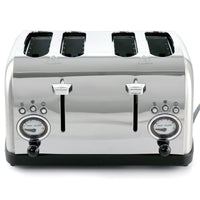 MegaChef 4 Slice Wide Slot Toaster with Variable Browning in Silver EasyOptionXY LLC