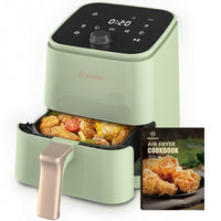 Moosoo 2 Quart Small Air Fryer, 1200W Touchscreen Compact Air Fryer Oven with 8 Preset Modes & 100 Recipes EasyOptionXY LLC
