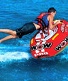 WOW Sports 1 Person Towable Water Tube - Ace Racing Starter Kit w 12V Pump & 1K Tow Rope Jupiter Gear