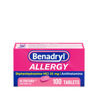 Benadryl Ultratabs Antihistamine Cold & Allergy Relief Tablets; 100 Count EasyOptionXY LLC