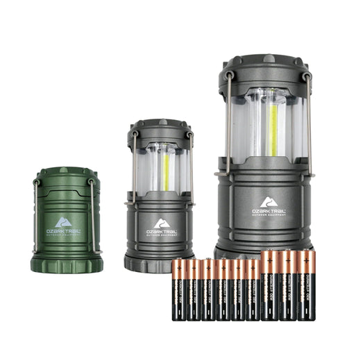 Ozark Trail 3 Pack AAA &AA Batteries LED Camping Lanterns EasyOptionXY LLC