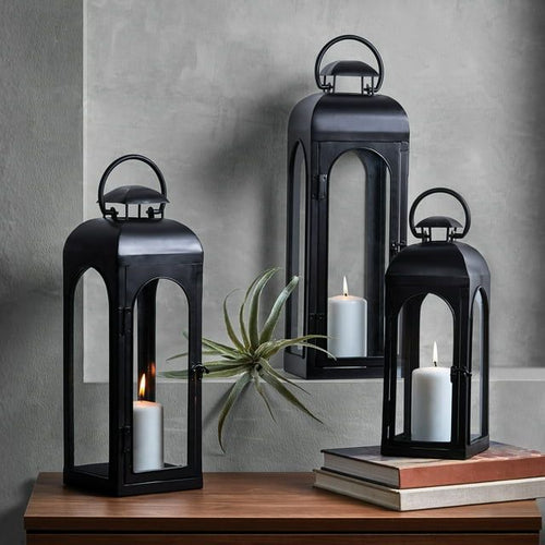 Better Homes & Gardens Metal Candle Holder Lantern, Black, Medium EasyOptionXY LLC
