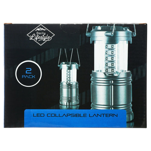 2 Pack Portable Outdoor LED Lantern Camping Lanterns, Water Resistant Emergency Tent Light for Backpacking, Hiking, Fishing EasyOptionXY LLC