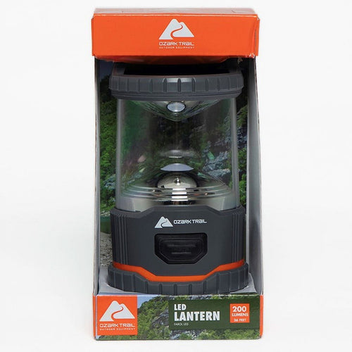 Ozark Trail 200 Lumen LED Battery Powered Lantern, 4 AA Batteries, IPX4 Weather & Drop Resistant EasyOptionXY LLC