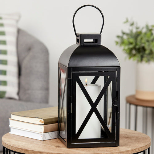 Mainstays Medium Black Metal Candle Holder Lantern EasyOptionXY LLC
