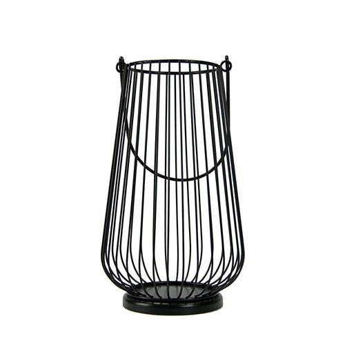 Mainstays 12" Metal Wire Candle Holder Lantern, Black EasyOptionXY LLC