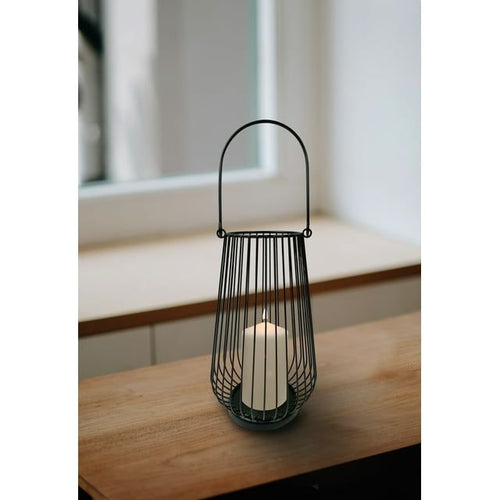 Mainstays 12" Metal Wire Candle Holder Lantern, Black EasyOptionXY LLC