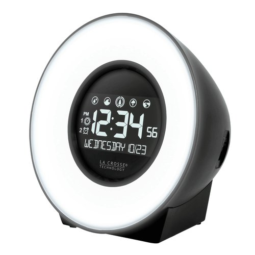 La Crosse Technology C83117 Multi-Color LCD Desk Digital Alarm Clock with Sounds and USB EasyOptionXY LLC