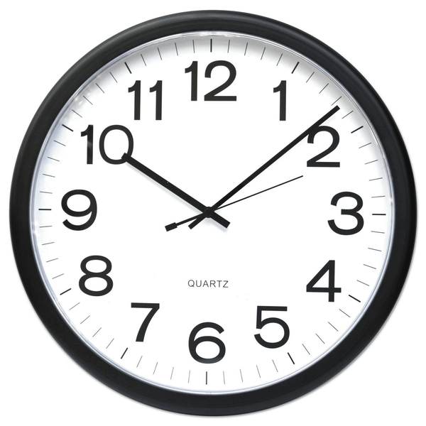 Universal UNV11641 13.5 in. Round Wall Clock - Black Case EasyOptionXY LLC