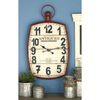 DecMode 19" x 33" Red Metal Pocket Watch Style Wall Clock EasyOptionXY LLC