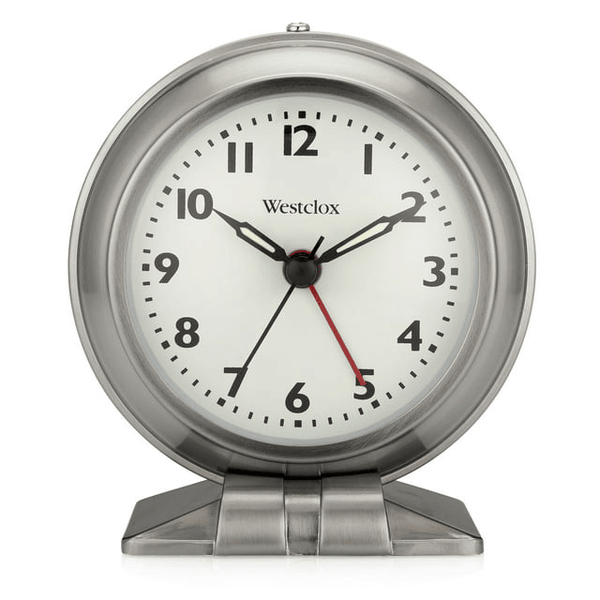 Westclox Silver Metal Analog Alarm Clock - Sleek and Elegant, with Precision Timekeeping EasyOptionXY LLC