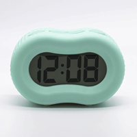 Timelink Rubber Smartlight Fashion Digital LCD Bedside or Travel Alarm Clock - Mint Green EasyOptionXY LLC
