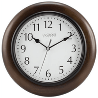 La Crosse Clock 10 In Brown Linwood Classic Analog Quartz Wood Wall Clock, 404-2625 EasyOptionXY LLC