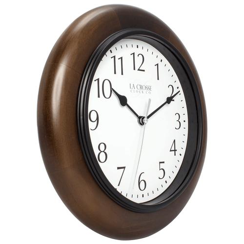 La Crosse Clock 10 In Brown Linwood Classic Analog Quartz Wood Wall Clock, 404-2625 EasyOptionXY LLC