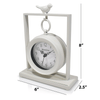 Westclox White Vintage Style Metal 8" Bird-Watching Analog QA Table Clock EasyOptionXY LLC
