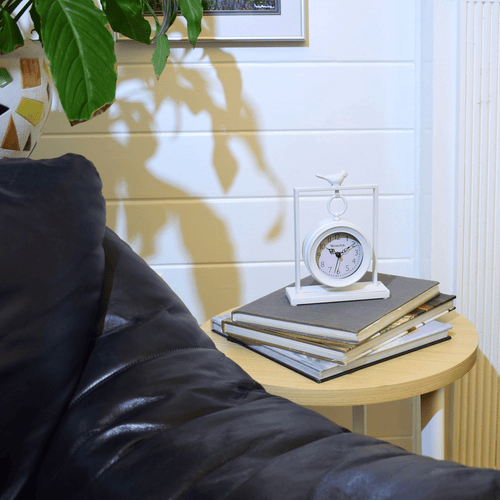 Westclox White Vintage Style Metal 8" Bird-Watching Analog QA Table Clock EasyOptionXY LLC