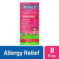 Children's Benadryl Allergy Relief Liquid; Cherry Flavor; 8 fl oz EasyOptionXY LLC