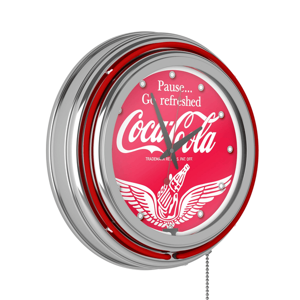 Wings Coca Cola Neon Clock - Two Neon Rings EasyOptionXY LLC
