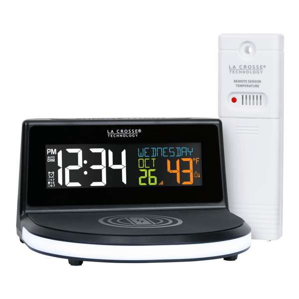 La Crosse Wireless 5W Charging Station Black LCD Alarm Clock with Temp, 617-84947-Int EasyOptionXY LLC
