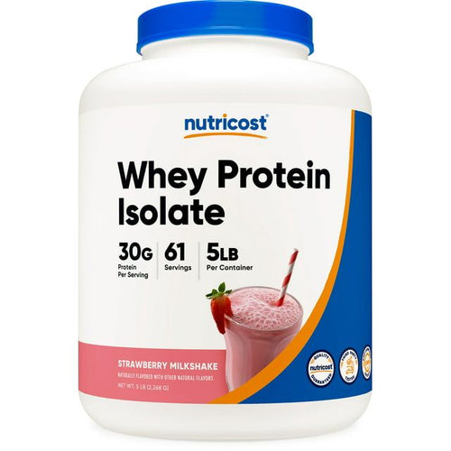 Nutricost Whey Protein Isolate Powder (Strawberry Milkshake) 5LBS EasyOptionXY LLC
