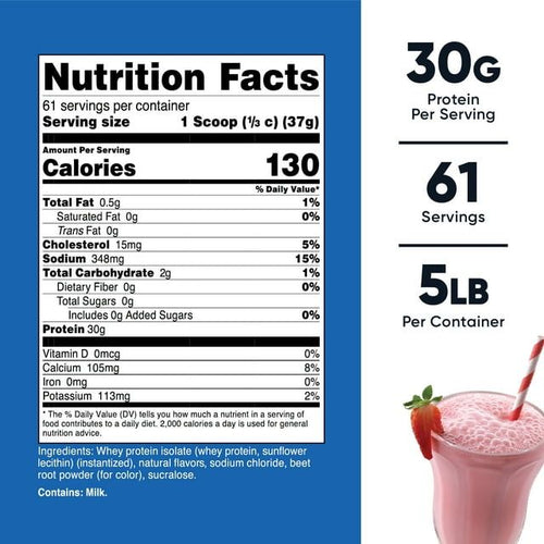 Nutricost Whey Protein Isolate Powder (Strawberry Milkshake) 5LBS EasyOptionXY LLC