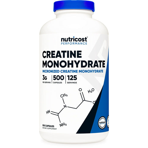 Nutricost Creatine Monohydrate 750mg, 500 Capsules - Fitness Supplement EasyOptionXY LLC
